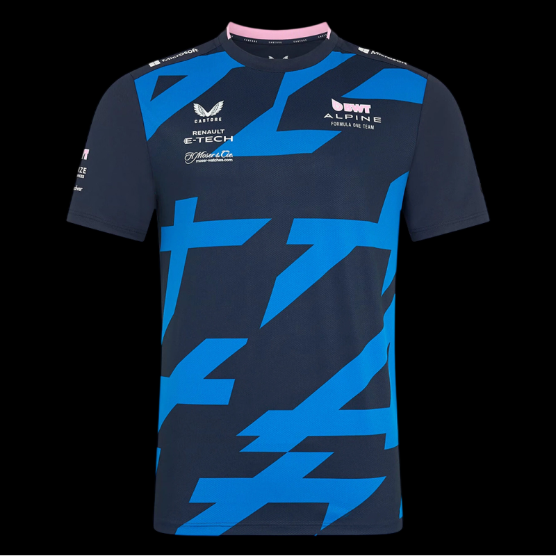 Alpine T-Shirt Low Price F1 Team n° 10 Pierre Gasly Monogram Navy Blue TM10302-020 - Unisex