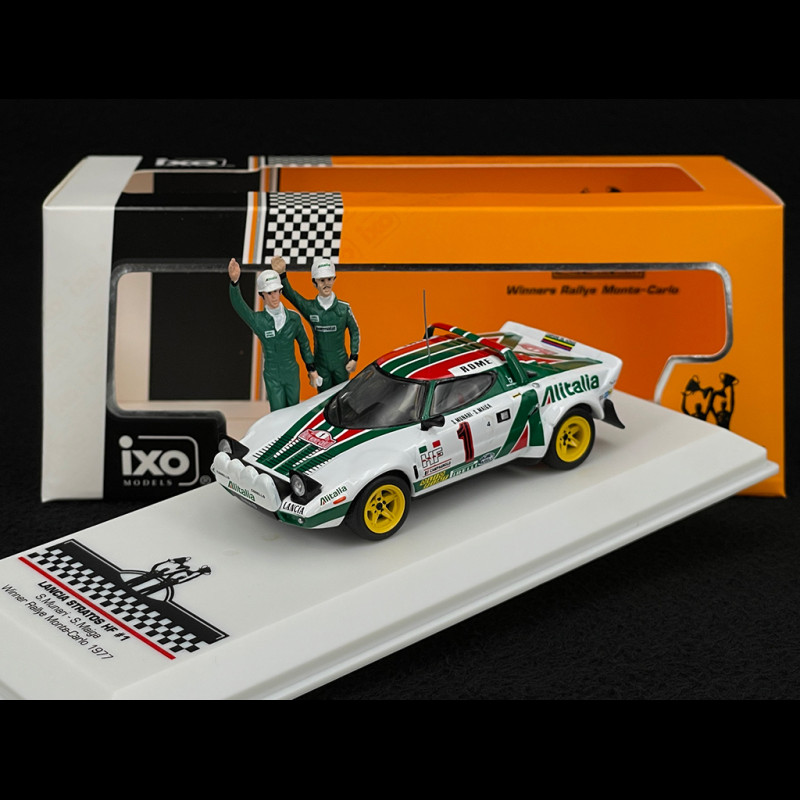 Lancia Stratos HF n° 1 Sieger Rallye Monte Carlo 1977 mit Figuren 1/43 Ixo SPRM001-77