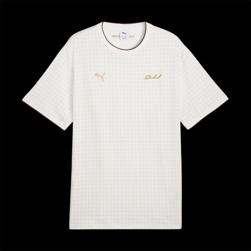 Porsche 911 T-Shirt Legacy Puma White Pepita 637104-05 - Unisex
