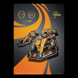 McLaren Poster F1 Team Double Crown Saison 2025 F1 Norris / Piastri 50 x 70 cm PROD01005409