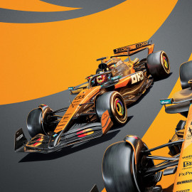 McLaren Poster F1 Team Double Crown Saison 2025 F1 Norris / Piastri 50 x 70 cm PROD01005409