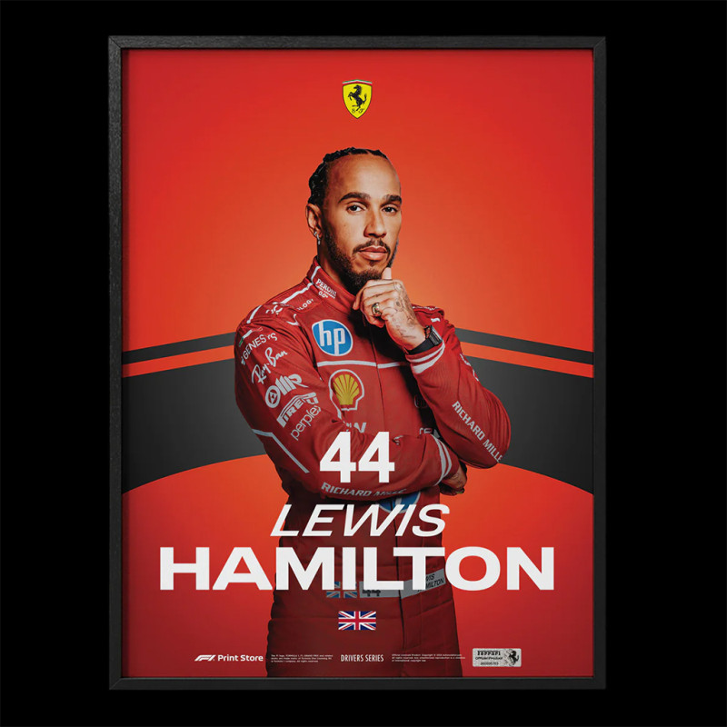 Ferrari Poster F1 Team Lewis Hamilton n° 44 30 x 40 cm PROD01005315