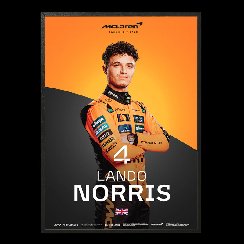 McLaren Poster F1 Team Lando Norris n° 4 30 x 40 cm PROD01005309