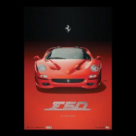 Ferrari Poster F50 1995 Rosso Corsa 30. Jubiläum 50 x 70 cm PROD01005189