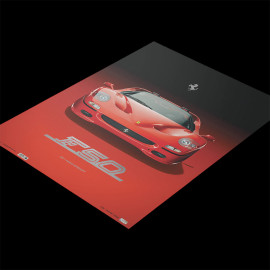 Ferrari Poster F50 1995 Rosso Corsa 30. Jubiläum 50 x 70 cm PROD01005189
