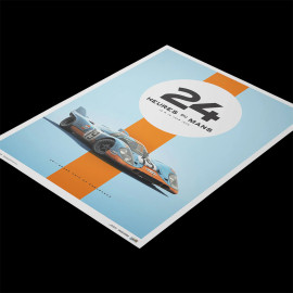 Porsche Poster 917 n° 19 Gulf 24h Le Mans 1970 50 x 70 cm PROD01004971