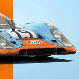 Porsche Poster 917 n° 19 Gulf 24h Le Mans 1970 50 x 70 cm PROD01004971
