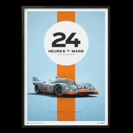 Porsche Poster 917 n° 19 Gulf 24h Le Mans 1970 50 x 70 cm PROD01004971