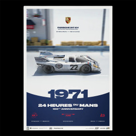 Porsche Poster 917 KH n° 22 Winner 24h Le Mans 1971 100th Anniversary 50 x 70 cm PROD01004343