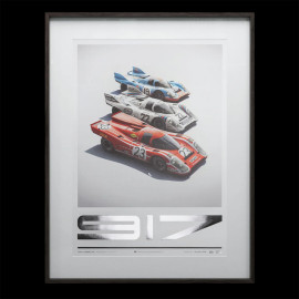 Porsche Poster 917 Salzburg / Martini / Gulf Trio 24h Le Mans 50 x 70 cm PROD01000846