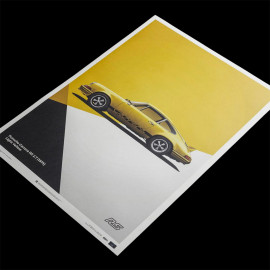 Porsche Poster 911 Carrera RS 2.7 1973 Gelb 50 x 70 cm PROD01000116