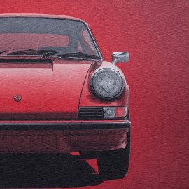 Porsche Poster 911 Carrera RS 2.7 1973 Bahia Red 50 x 70 cm PROD01000112