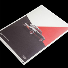 Porsche Poster 911 Carrera RS 2.7 1973 Schwarz / Rote Streifen 50 x 70 cm PROD01000107