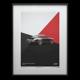 Porsche Poster 911 Carrera RS 2.7 1973 Black / Red Stripes 50 x 70 cm PROD01000107