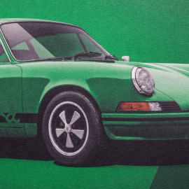 Porsche Poster 911 Carrera RS 2.7 1973 Viper Green / Black Stripes 40 x 50 cm PROD01003986