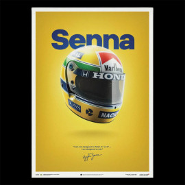 McLaren Poster MP4/4 Ayrton Senna Helm GP San Marino 1988 F1 50 x 70 cm PROD01000093