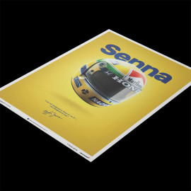 McLaren Poster MP4/4 Ayrton Senna Helmet San Marino GP 1988 F1 50 x 70 cm PROD01000093