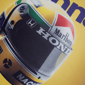 McLaren Poster MP4/4 Ayrton Senna Helm GP San Marino 1988 F1 50 x 70 cm PROD01000093