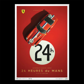Ferrari Poster 250 GTO n° 19 24h Le Mans 1962 50 x 70 cm PROD01000792