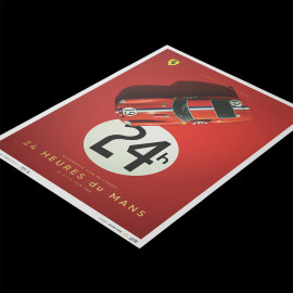 Ferrari Poster 250 GTO n° 19 24h Le Mans 1962 50 x 70 cm PROD01000792