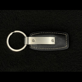 Alfa Romeo Schlüsselanhänger Leder / Chrom Schwarz