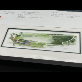 Porsche 911 RSR Type 991 n° 85 Iron Dames 24h Le Mans 2023 40 x 50 cm Schwarzer Rahmen Limitierte Auflage Uli Ehret - 1115