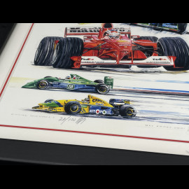 Michael Schumacher Frame F1 Black Wooden Frame 25 x 30 cm - Uli Ehret