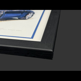 Porsche Rahmen 911 Turbo Typ 964 Schwarzer Holzrahmen 25 x 30 cm - Uli Ehret
