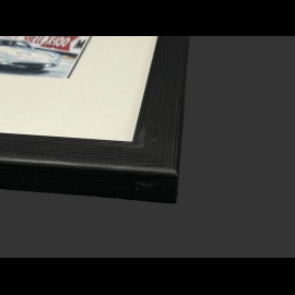 Ferrari Frame 250 GTO / Porsche 356B GTL Abarth / Maserati Tipo 151 Black Wooden Frame with Sketch 25 x 30 cm - Uli Ehret
