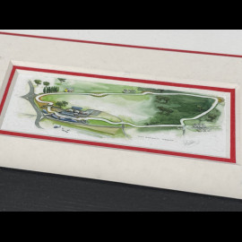 Porsche Frame 911 RSR Type 991 n° 85 Iron Dames 24h Le Mans 2025 Black Wooden Frame with Sketch 25 x 30 cm - Uli Ehret