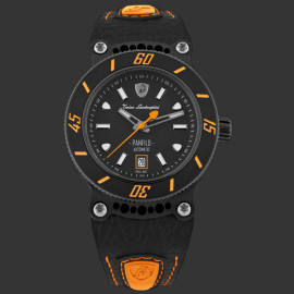 Lamborghini Automatikuhr Panfilo Tonino Leather Schwarz / Orange TLF-T03-3