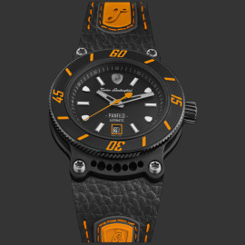 Lamborghini Automatikuhr Panfilo Tonino Leather Schwarz / Orange TLF-T03-3