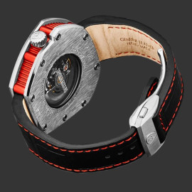Lamborghini Automatikuhr Spyderleggero Tonino Leather Schwarz / Rot TLF-T06-2