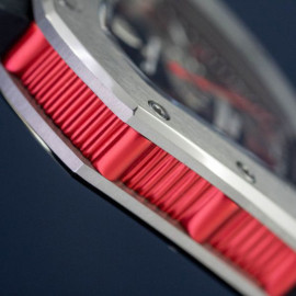 Lamborghini Automatikuhr Spyderleggero Tonino Leather Schwarz / Rot TLF-T06-2