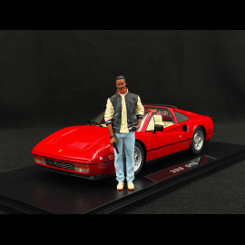 Set of Ferrari 328 GTS 1985 US-Version + Axel Foley Figurine Beverly Hills Cop II 1/18 KK Scale KKDC181701 - KKFIG028