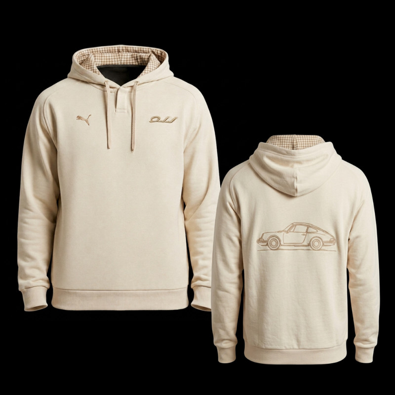 Porsche 911 Hoodie Legacy Puma Beige 637103-09 - Unisex