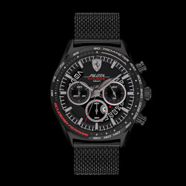 Ferrari Watch Pilota Evo Chronograph Black Mesh Bracelet FE-083-0827
