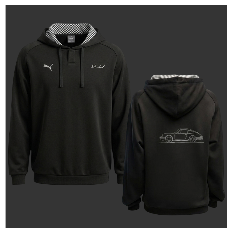 Porsche 911 Kapuzenpullover Legacy Puma Schwarz 637103-01 - Unisex