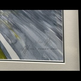 Porsche Rahmen 911 Targa Gelb / Porsche 550 Spyder Schwarzer Holzrahmen 40 x 50 cm - Uli Ehret