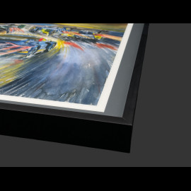 24h Le Mans Frame 2025 Morning Has Broken Black Wooden Frame with Sketch 40 x 50 cm - Uli Ehret