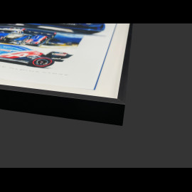 Alpine Rahmen A110 / A521 F1 / A480 LMP1 n° 36 / A424 n° 36 Schwarzer Holzrahmen mit Skizze 40 x 50 cm - Uli Ehret