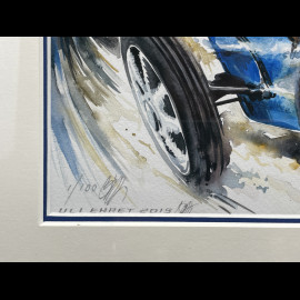 Bugatti Frame T35 1924 Ettore Bugatti Black Wooden Frame with Sketch 40 x 50 cm - Uli Ehret