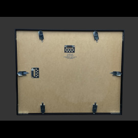 Porsche Rahmen 911 Targa SC Blau Schwarzer Holzrahmen mit Skizze 40 x 50 cm - Uli Ehret