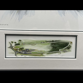 24h Le Mans Frame 2025 Crime Time Black Wooden Frame with Sketch 40 x 50 cm - Uli Ehret