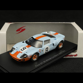 Ford GT40 Mk I n° 9 Gulf Winner 24h Le Mans 1968 1/43 Spark 43LM68