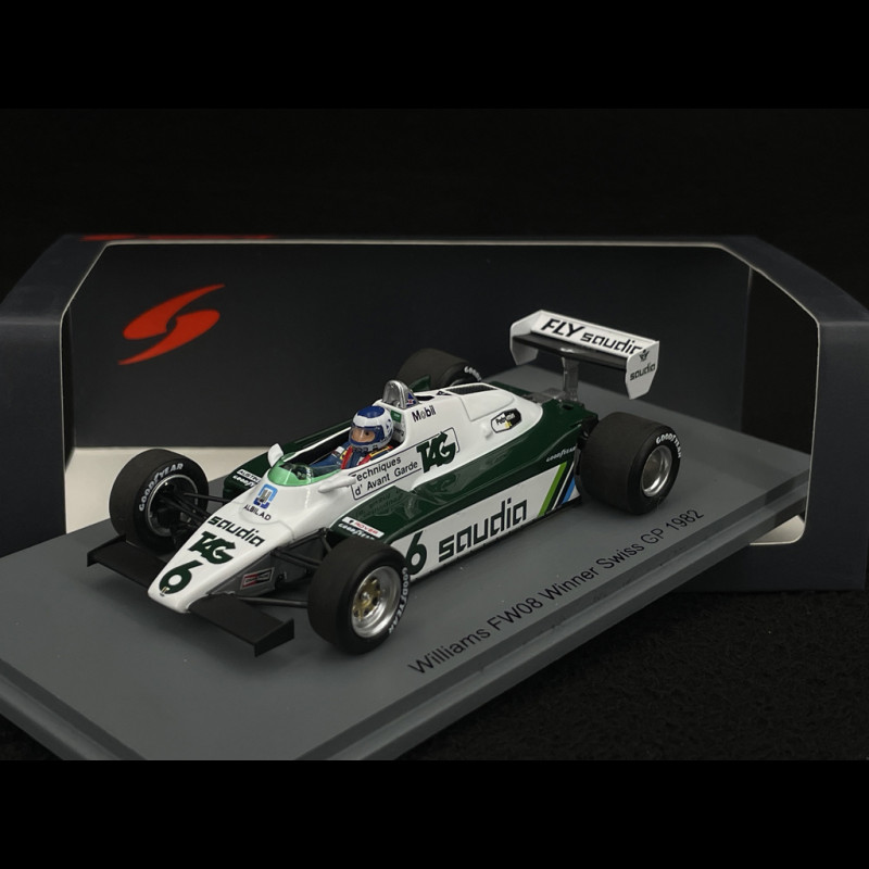 Keke Rosberg Williams FW08 n° 6 Winner Swiss GP 1982 1/43 Spark S7498