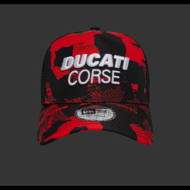 Ducati Cap Official Trucker New Era Camou Schwarz / Rot 60897573 - unisex