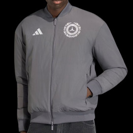 Mercedes Jacket AMG-Petronas Reversible F1 Team Adidas Grey / Beige KR3572 - unisex