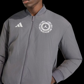 Mercedes Jacket AMG-Petronas Reversible F1 Team Adidas Grey / Beige KR3572 - unisex