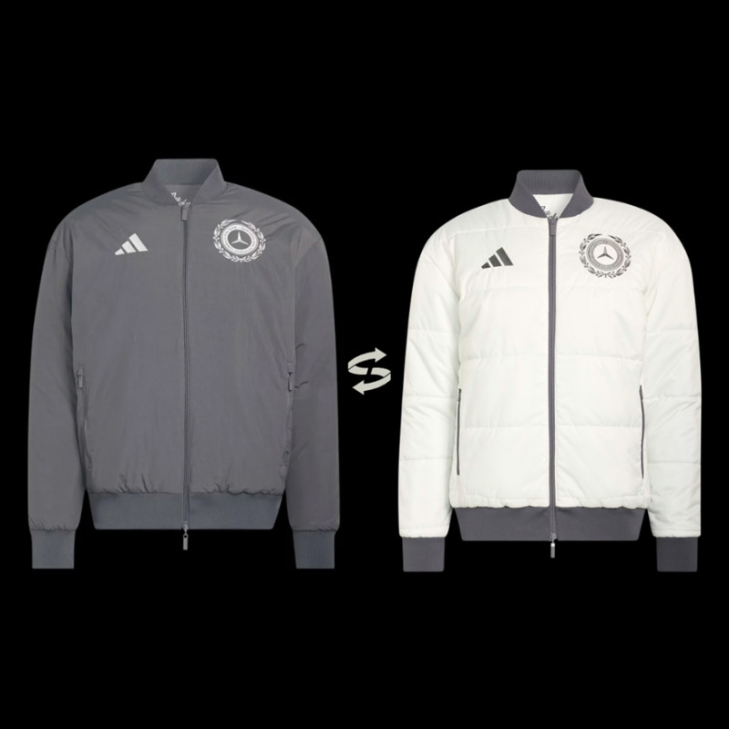 Mercedes Jacke AMG-Petronas Wendejacke F1 Team Adidas Grau / Beige KR3572 - unisex